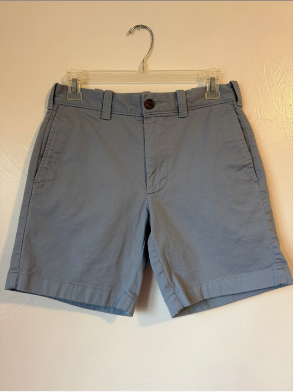 Women's J. Crew Cotton Khaki Chino Shorts Grey size 28 7” inseam